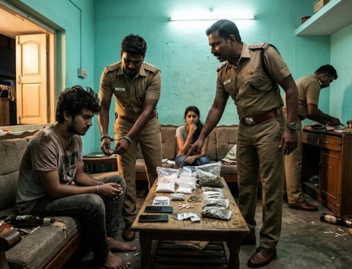 வீடு வாடகைக்கு எடுத்து தங்கிய போதைப்பொருள் கும்பலை தேடும் 3 மாநில போலீஸ் 