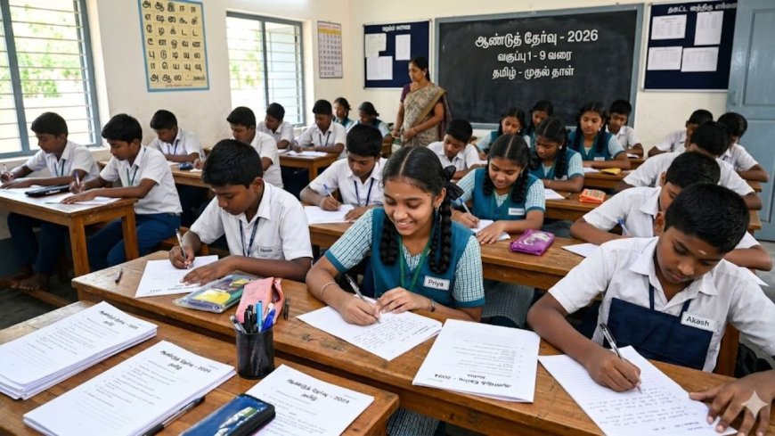 1 முதல் 9-ம் வகுப்பு ஆண்டுத் தேர்வு தேதி அறிவிப்பு ?: பள்ளி கல்வித்துறை   சொன்ன அப்டேட்