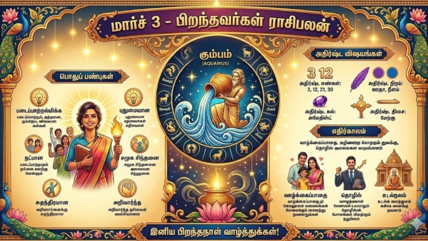 மார்ச் முன்றாம் தேதி பிறந்தவர்கள் எப்படி இருப்பார்கள்?