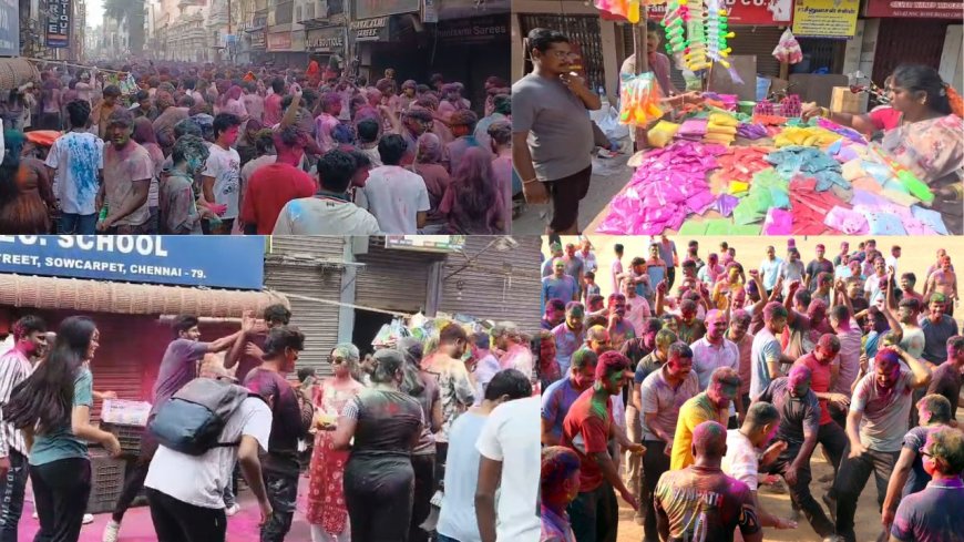 நாடு முழுவதும் ஹோலி கொண்டாட்டம் படுஜோர்: அரக்கோணம் NDRF வீரர்கள் வண்ண பொடி பூசி உற்சாகம் 