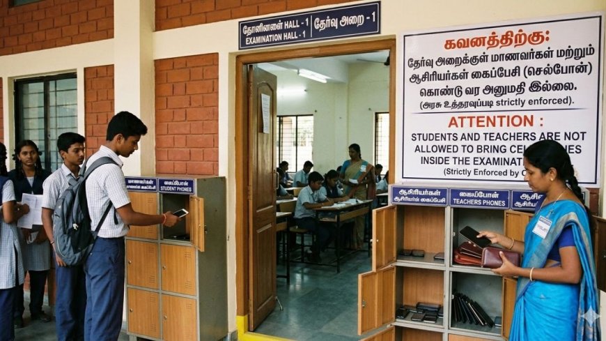“ஸ்டூடண்ட் மட்டுமல்ல இனி டீச்சர்” செல்போன் கொண்டு  வர தடை.! அரசு தேர்வுகள் இயக்ககம் அறிவிப்பு !