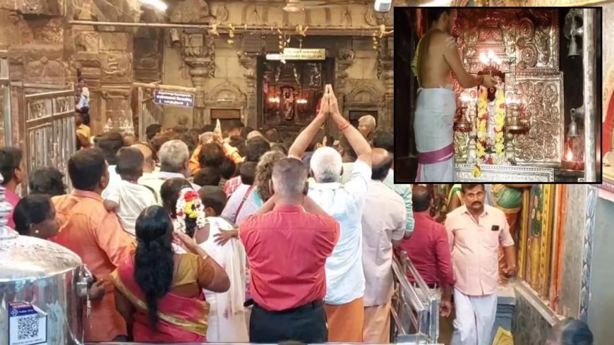 சனிப்பெயர்ச்சி.. திருநள்ளாறு சனிபகவான் கோயிலில் சிறப்பு வழிபாடு பக்தர்கள் குவிந்தனர் 