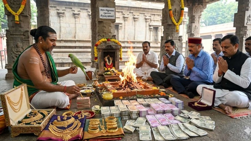 கிளி ஜோசியரிடம் 20 லட்ச ரூபாய், 1 கிலோ வெள்ளியை  பறி கொடுத்த இன்கம் டேக்ஸ் ஆபீசர்