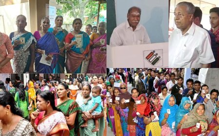 ஆர்வத்துடன் வாக்களிக்கும் மக்கள் : கேரளா 33.30, புதுச்சேரி 37.06, அசாம் 38.98 சதவிகிதம் வாக்குபதிவு 