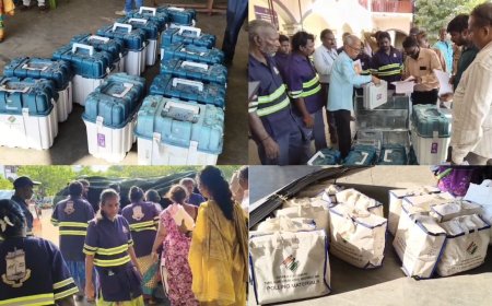 நாளை வாக்குப்பதிவு ஏற்பாடுகள் தீவிரம் : தமிழகம் முழுவதும் பாதுகாப்பு பணியில் 1.47 லட்சம் போலீசார்