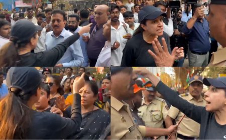 பாஜக அமைச்சரை  நடுரோட்டில் அக்ரோஷமாக கேள்வி கேட்டு  அலற விட்ட வீரமங்கை 