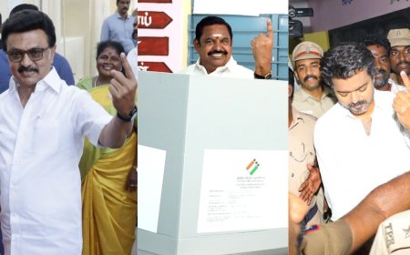 சட்டமன்ற தேர்தல்: முதல்வர் ஸ்டாலின், எடப்பாடி, விஜய் வாக்களித்தனர்