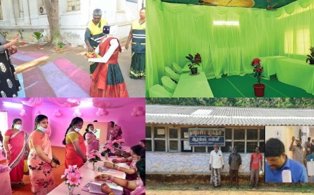 விதவிதமாய் வித்தியாசமாய் :  வாக்காளர்களை கவர்ந்த வாக்குசாவடி மையங்கள் 