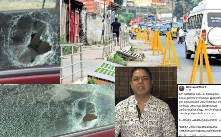 இசையமைப்பாளர் ஜேம்ஸ் வசந்தன் கார் கண்ணாடி உடைத்ததில் அரசியல் இல்லை: காவல்துறை தகவல்