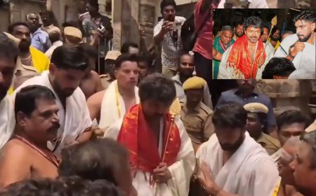 திருச்செந்தூர் முருகன் கோயிலில் எதிரிகளை வெல்ல சத்ரு சம்ஹார பூஜை செய்த விஜய்