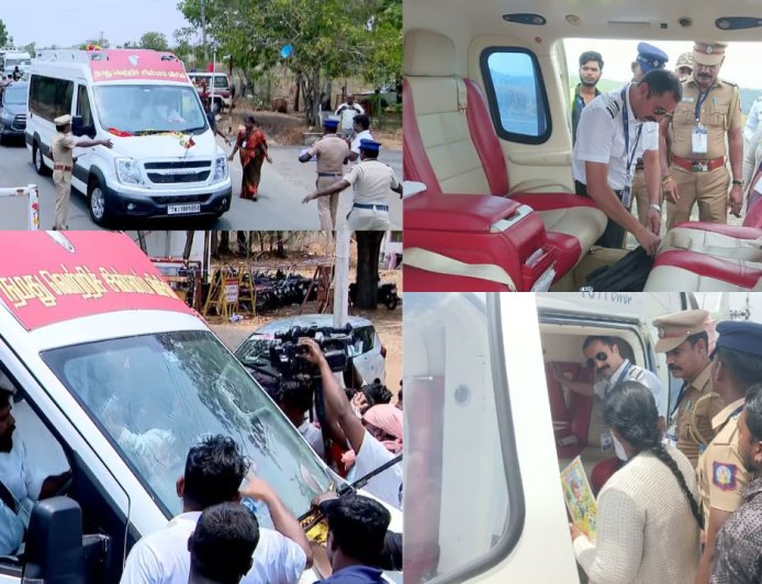 காரைக்குடி பிரசாரத்திற்கு சென்ற  விஜய் வாகனத்தில் பறக்கும் படை சோதனை 