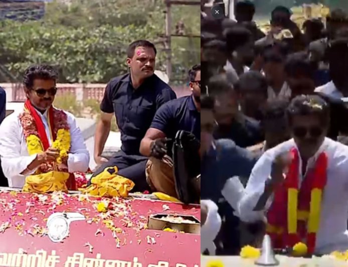 காரைக்குடி விஜய் திடீர்  சைக்கிள் பயணம்  தவெக தொண்டர்கள் உற்சாகம் 