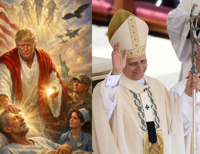 தன்னை இயேசுவாக சித்தரித்து டிரம்ப் வெளியிட்ட புகைப்படத்தால் சர்ச்சை 