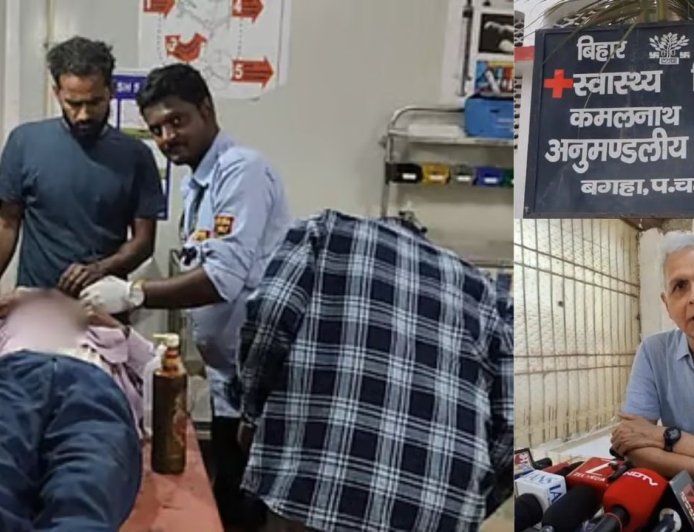 அரசு மருத்துவமனையில் நோயாளிக்கு சிகிச்சை பார்த்த செக்யூரிட்டி: சமூக வலைதளத்தில் வீடியோ வைரல்