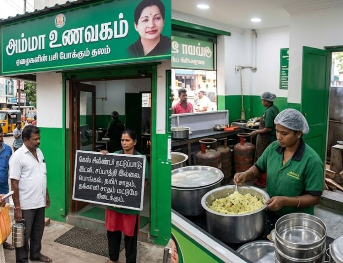 கேஸ் சிலிண்டர் தட்டுப்பாடு: அம்மா உணவகத்தில் இட்லி,சப்பாத்தி விற்பனை நிறுத்தம் 