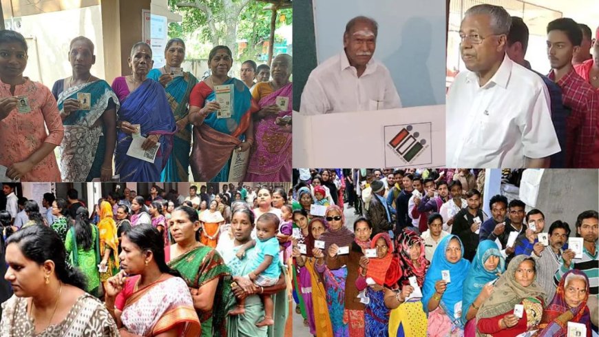 ஆர்வத்துடன் வாக்களிக்கும் மக்கள் : கேரளா 33.30, புதுச்சேரி 37.06, அசாம் 38.98 சதவிகிதம் வாக்குபதிவு 