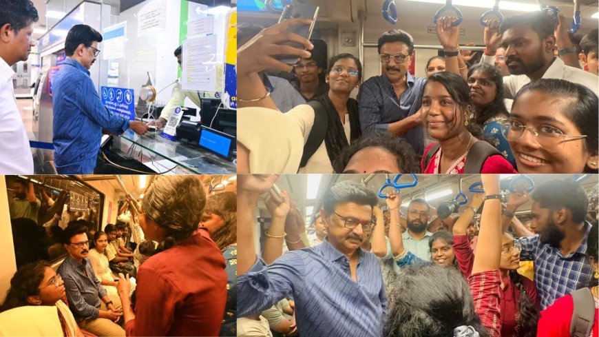மெட்ரோ 2-ம் கட்டம் விரைவில் மக்கள் பயன்பாட்டிற்கு ஒப்படைப்போம்: ரயில் பயணிகளிடம் வாக்கு சேகரித்த பின் ஸ்டாலின் எக்ஸ் பதிவு 