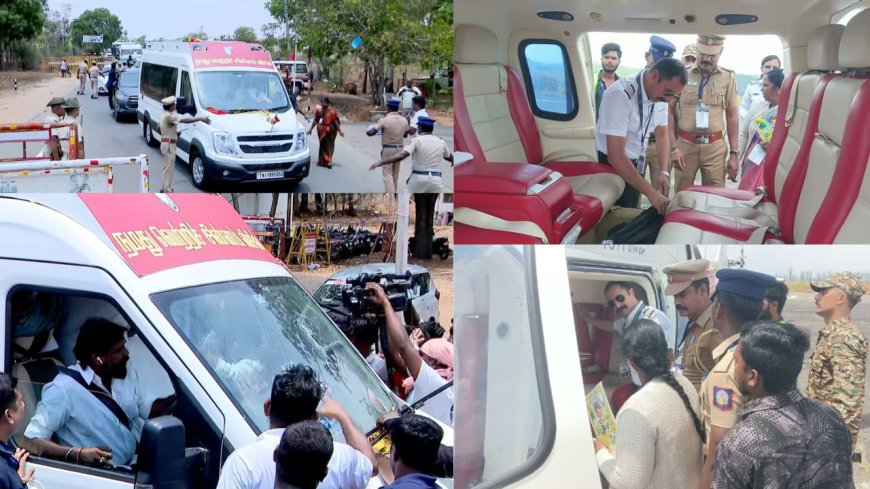 காரைக்குடி பிரசாரத்திற்கு சென்ற  விஜய் வாகனத்தில் பறக்கும் படை சோதனை 