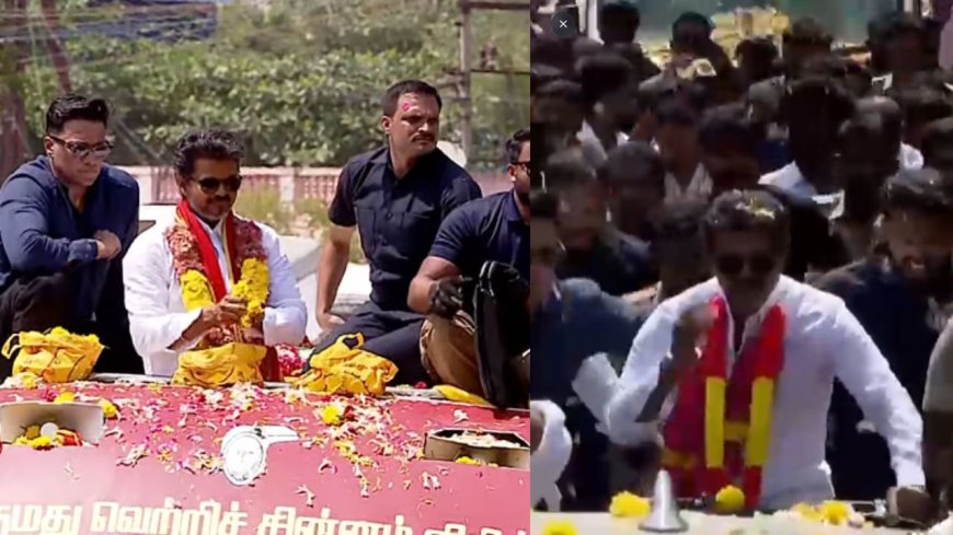 காரைக்குடி விஜய் திடீர்  சைக்கிள் பயணம்  தவெக தொண்டர்கள் உற்சாகம் 