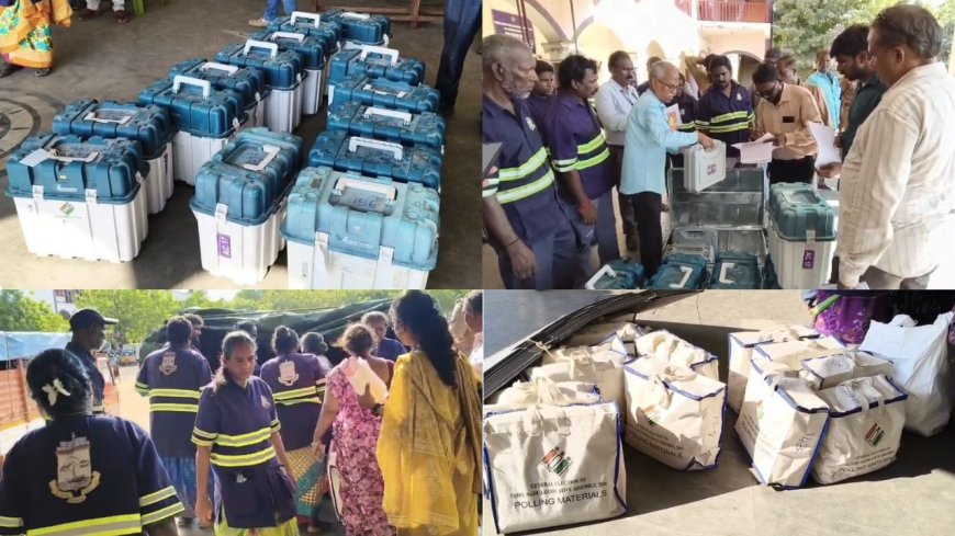 நாளை வாக்குப்பதிவு ஏற்பாடுகள் தீவிரம் : தமிழகம் முழுவதும் பாதுகாப்பு பணியில் 1.47 லட்சம் போலீசார்