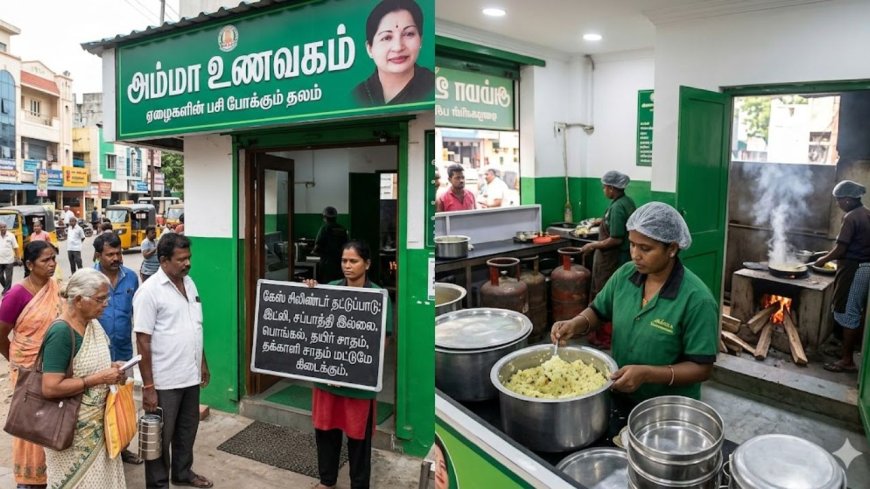 கேஸ் சிலிண்டர் தட்டுப்பாடு: அம்மா உணவகத்தில் இட்லி,சப்பாத்தி விற்பனை நிறுத்தம் 