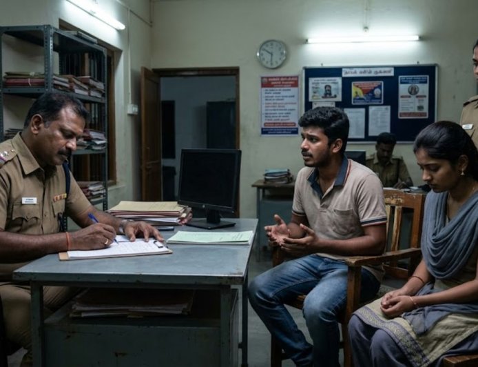 காதலனுடன் காரில் இருந்த பெண்ணிடம் பணம் பறிப்பு, பாலியல் சீண்டல்: காவலர் அதிரடி  கைது 