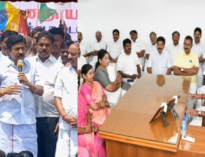 அரசியலில் அடுத்த ட்விஸ்ட்: தவெக ஆதரவு நிலைப்பாடு- அதிமுக எம்எல்ஏக்களுடன்  சி.வி.சண்முகம் தனியே ஆலோசனை 