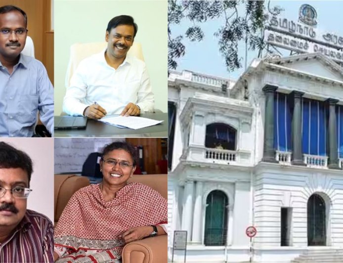 முதல்வரின் தனிசெயலாளர்களாக அண்ணாதுரை, விஷ்ணு நியமனம்:  உதயசந்திரன், அமுதா காத்திருப்போர் பட்டியலுக்கு மாற்றம் 