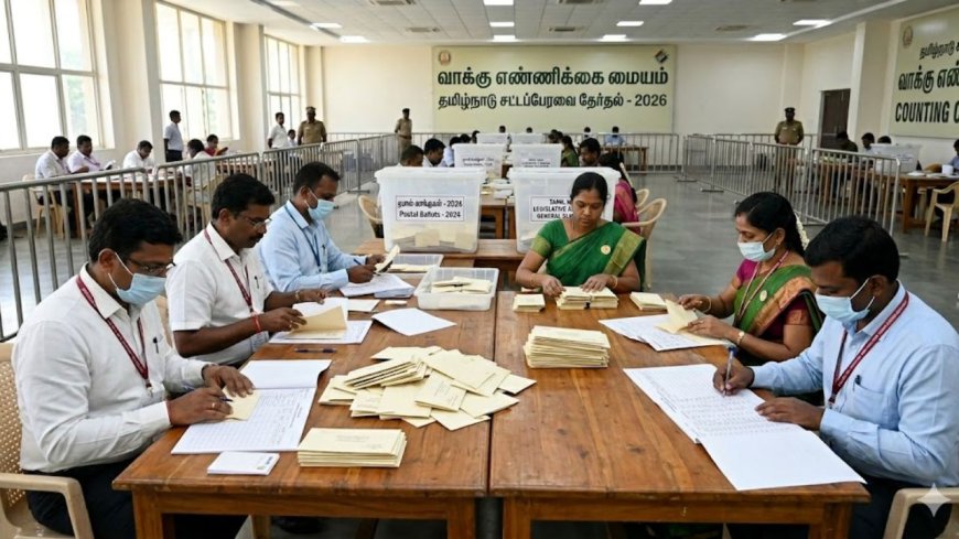 தபால் வாக்கு எண்ணிக்கை துவங்கியது: முன்னிலை பெற போவது யார்? 