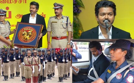 சிங்கப் பெண் அதிரடிப்படை துவக்கம்: ரோந்து வாகனம் ஒட்டிய  முதல்வர் விஜய்!