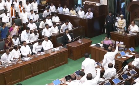 சட்டசபையில் சலசலப்பு, அதிமுக அமளி, எம்எல்ஏக்களை வெளியேற்ற சபாநாயகர் உத்தரவு 