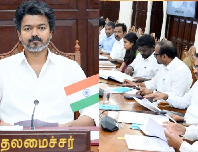 முதல்வர் விஜய் தலைமையில் அமைச்சரவை கூட்டம்: டாஸ்மாக்,பட்ஜெட்,மகளிர் உரிமை குறித்து ஆலோசனை 