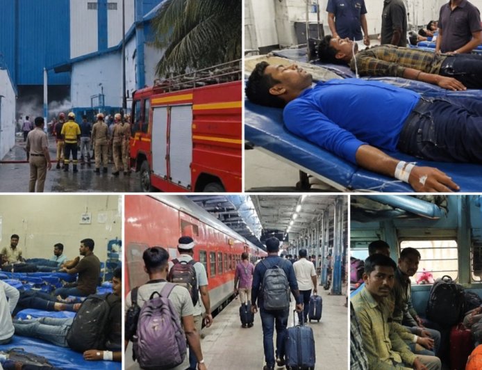 அம்மோனியா வாயு கசிவு: சிகிச்சை முடிந்த 62 தொழிலாளர்கள் ஒடிசாவுக்கு அனுப்பி வைப்பு