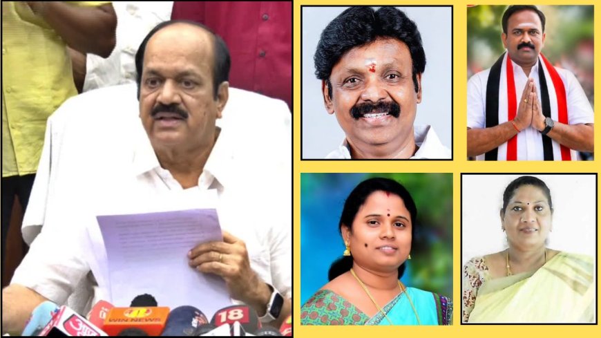 ராஜினாமா செய்த அதிமுக  எம்எல்ஏக்களுக்கு 4 பேருக்கு  சிக்கல்: 1 வாரத்தில் பதிலளிக்க சபாநாயகர் உத்தரவு  