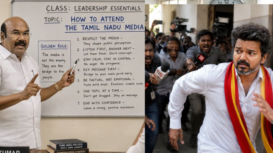 மீடியாவை எப்படி சந்திப்பது? விஜய்க்கு  பாடம்  எடுத்த ஜெயக்குமார்..!