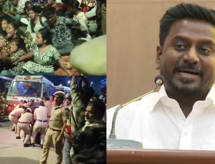 என்னது சாலை போராடுவதற்கான இடமில்லையா?... சர்ச்சையாகும் அமைச்சரின் பேச்சு..!