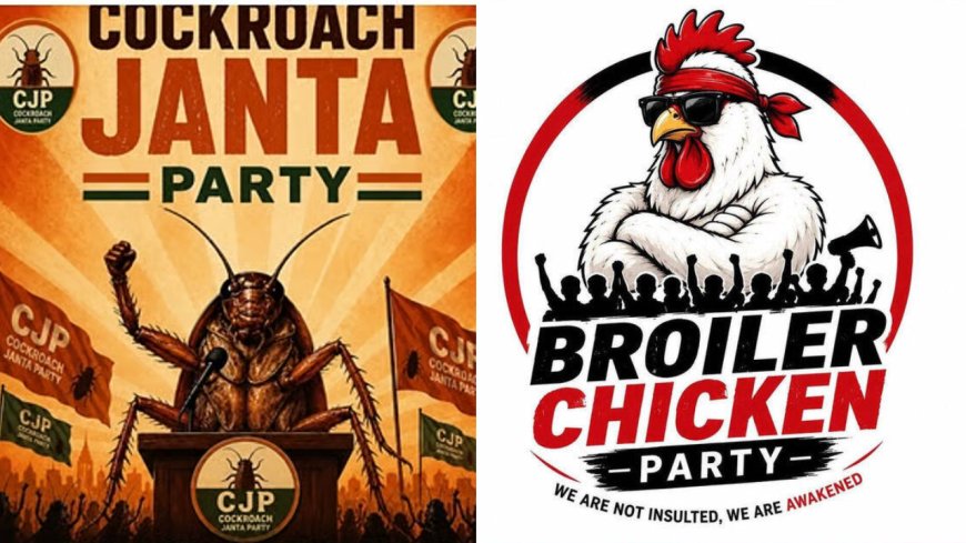 இந்தியாவின் Cockroach Janata Party க்கு போட்டியாக  வங்காளத்தின் 'Broiler Chicken Party'!
