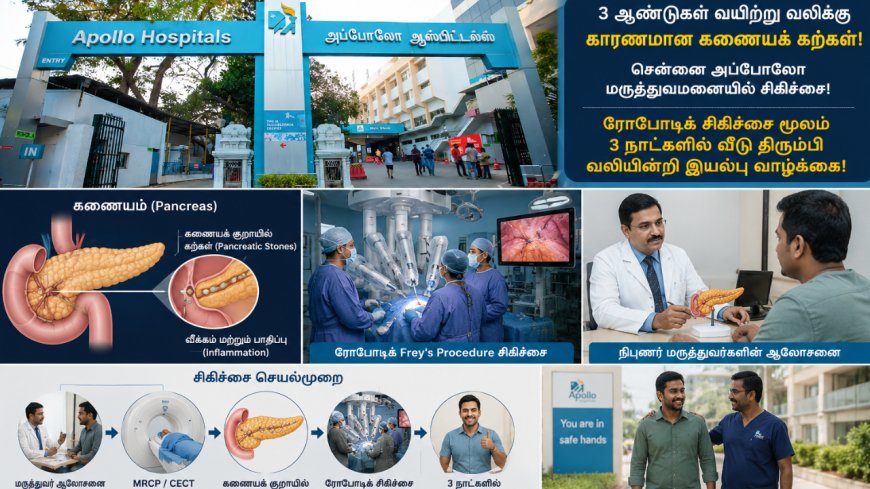 கணையம் பாதிப்பு....சென்னை அப்போலோ மருத்துவமனையின் எதிரொலி...!