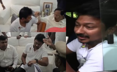 பரபரப்பான நீலாங்கரை... கைதான உதயநிதி..!
