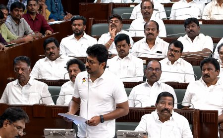 முழு பயிர்க்கடன் தள்ளுபடி என்னாச்சு?  சட்டச்சபையில் உதயநிதி கேள்வி...!