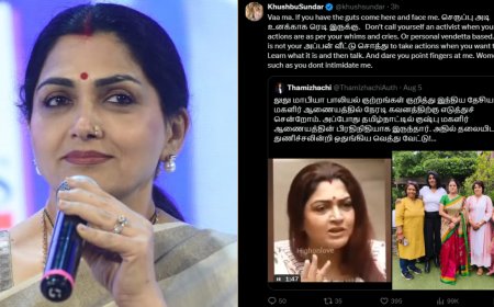 லுலு மாபியா சர்ச்சை: ”செருப்படி உனக்காக ரெடி..” – குஷ்புவை வம்பிழுத்த தமிழச்சி!