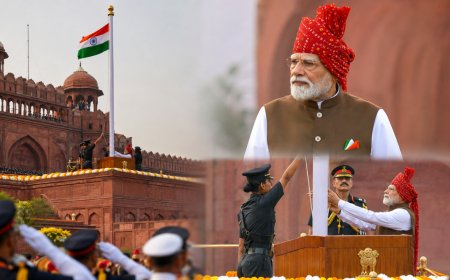80-வது சுதந்திர தினம்: 13 - வது முறையாக டெல்லி செங்கோட்டையில் தேசியக் கொடியேற்றினார் பிரதமர்  மோடி!