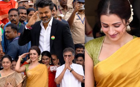 கொடியேற்றிய முதலமைச்சர் விஜய்... ஹைலைட்டான திரிஷா!