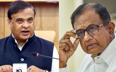 “அறிவுசார் நக்சல்” கருத்து: ப.சிதம்பரத்தை கடுமையாக விமர்சித்த ஹிமந்த பிஸ்வா சர்மா!