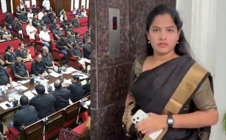 சென்னை மாநகராட்சி மாமன்றக் கூட்டம் ...கறுப்பு உடையில் வந்த மேயர் பிரியா..!