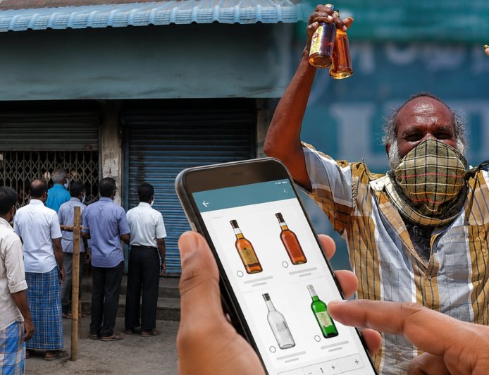 மது பிரியர்களுக்கு குட் நியூஸ்…..இனி சரக்கு வாங்க க்யூ தேவையில்லை!