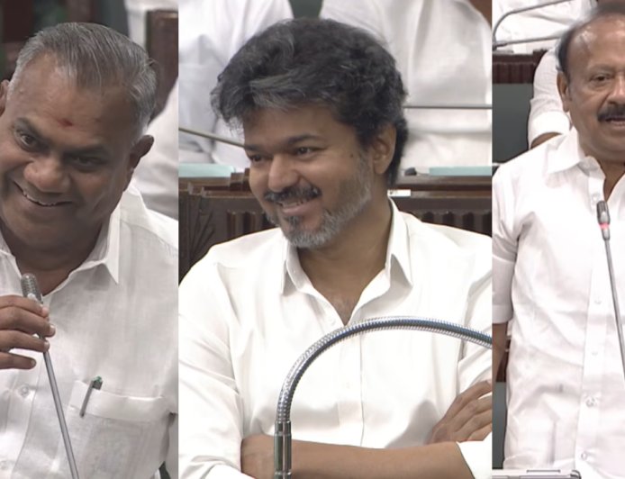 “தினந்தினம் டென்ஷன்ல இருக்கோம்..”: புஸ்ஸி ஆனந்த் -  எம்ஆர்கே இடையே கலகல…!