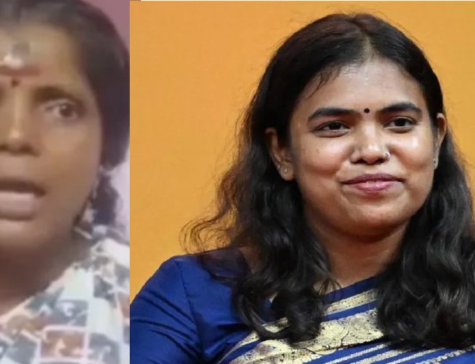 "தீவிரவாதியைப் போல் ஓடி ஒளிகிறீர்களே!" – அமைச்சர் கீர்த்தனாவுக்கு பெண் தொழிலாளி சரமாரி கேள்வி !
