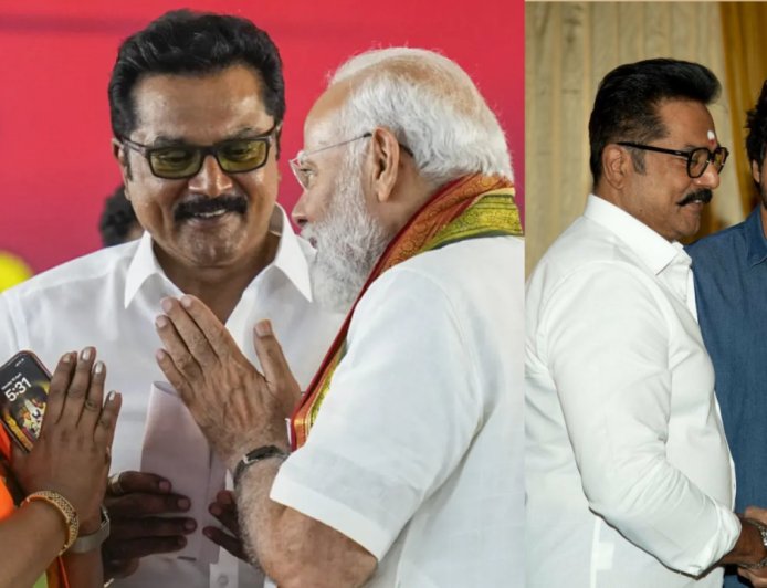 பாஜகவில் ஓரங்கட்டப்படுகிறாரா சரத்குமார்? தவெக பக்கம் நகர்கிறாரா?