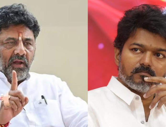“எங்கள் மாநிலத்தை காப்பாற்ற எங்களுக்கு தெரியும்”... விஜயை எச்சரித்த டி.கே.சிவக்குமார்!